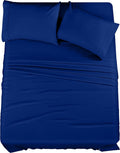 Utopia Bedding Full Sheet Set – 4 Piece Bed Sheets for Full Size Bed, Soft and Breathable Microfiber, Includes 1 Fitted Sheet, 1 Flat Sheet and 2 Pillowcases (Royal Blue)