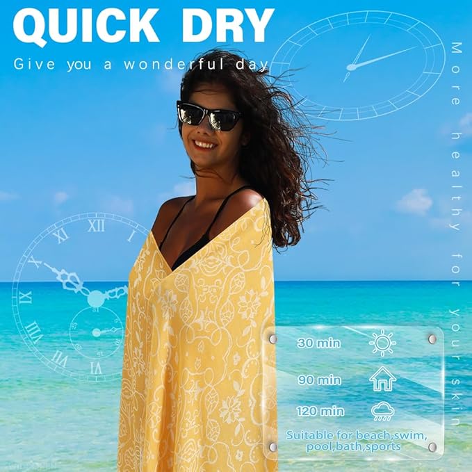 Thin Turkish Beach Towel Lightweight Quick Dry Absorbent Cotton Bathroom Bath Pool Swim Towels Extra Large Oversized Sand Free Beach Accessories Essentials Cloud Gifts for Adult