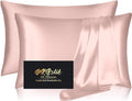 Silk Pillowcase 2 Pack, Natural Mulberry Silk Pillow Case, Anti Acne Silk Pillowcase for Hair and Skin, King Size Silk Satin Pillowcase Set of 2 with Hidden Zipper, Gifts for Women Men, Coral
