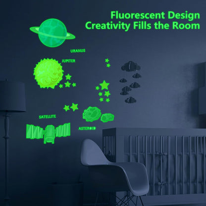 Glow in The Dark Stickers, 103 PCS Solar System Glow Stars Ceiling Stickers Galaxy Space Planets Wall Decals for Kids Boys Girls Bedroom Nursery Playroom Party Room Decor