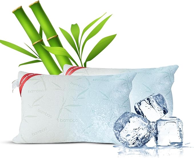 Sacred Thread Memory Foam Pillow, Adjustable Firmness, Soft, Aloe Infused - Cooling Bed Pillows for Sleeping - Back, Stomach, Side Sleeper - Rayon Cover, Machine Washable