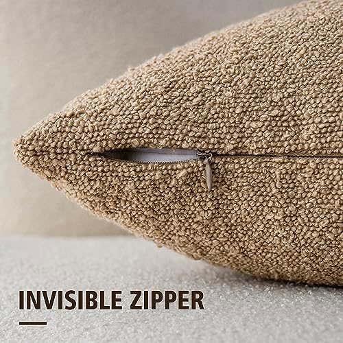Foindtower Decorative Textured Boucle Throw Pillow Covers 24x24 Inch - Image 2