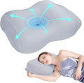 Sleep Pillow Ergonomic Contour Design with Side Sleeping Armrest Area Neck Support Pillow for Side, Back and Stomach Sleepers Gray
