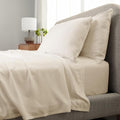 Cariloha Aloha Soft 4-Piece Sheet Set | Natural | Queen | Made from 100% Viscose derived from Bamboo | Introductory Sheet Line
