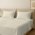 Carressa Linen 100% Egyptian Cotton Split King Sheets Sets for Adjustable Bed - 600 Thread Count 5 PC Top Split King Sheets, 16" Deep Pocket Soft Cooling Sheets for Split King Adjustable Bed - Ivory
