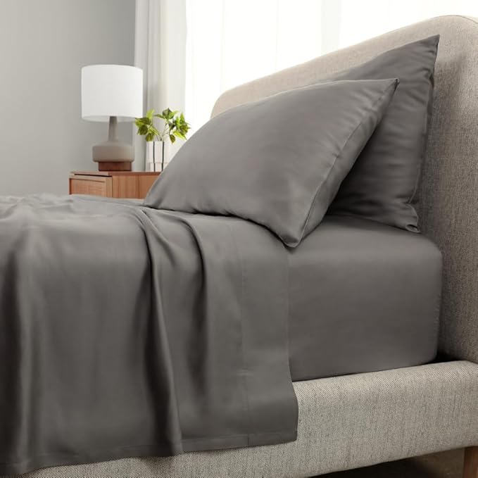Cariloha Aloha Soft 4-Piece Sheet Set | Shade Gray | King | Made from 100% Viscose derived from Bamboo | Introductory Sheet Line