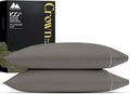 Mayfair Linen Standard Pillowcases Set of 2 - Luxury 2000 Series 100% Egyptian Cotton Standard/Queen Size Pillow Cases, Soft, Envelope Closure Hotel Quality Pillowcase (21 x 32, Dark Grey)
