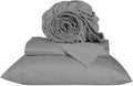 URBANHUT 800 Thread Count 100% Cotton Twin Size Sheets, Luxury 4 Piece Twin Bedsheets, Hotel Sheets Sateen Finish - Better Than Egyptian, 14" Elasticized Deep Pocket - Dark Grey