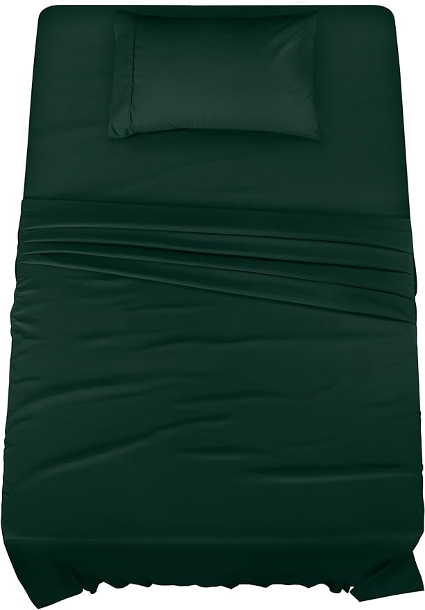 Utopia Bedding Twin Bed Sheets Set - 3 Piece Bedding - Brushed Microfiber - Shrinkage and Fade Resistant - Easy Care (Emerald Green)