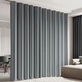 Room Divider Blackout Curtain Track Curtains Wall Dividers Panels Screen for Living Rooms Bedroom Office Privacy Partition Separation, W100 × L120 Inch,1 Panel, Light Grey