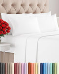 King 6 Piece Sheet Set - Cooling, Comfy & Breathable - Hotel Luxury Bedding, Includes Fitted Sheet for Women, Men, Kids and Teens - 1 Flat, 1 Fitted Sheet, 4 Pillowcases with Deep Pockets - White