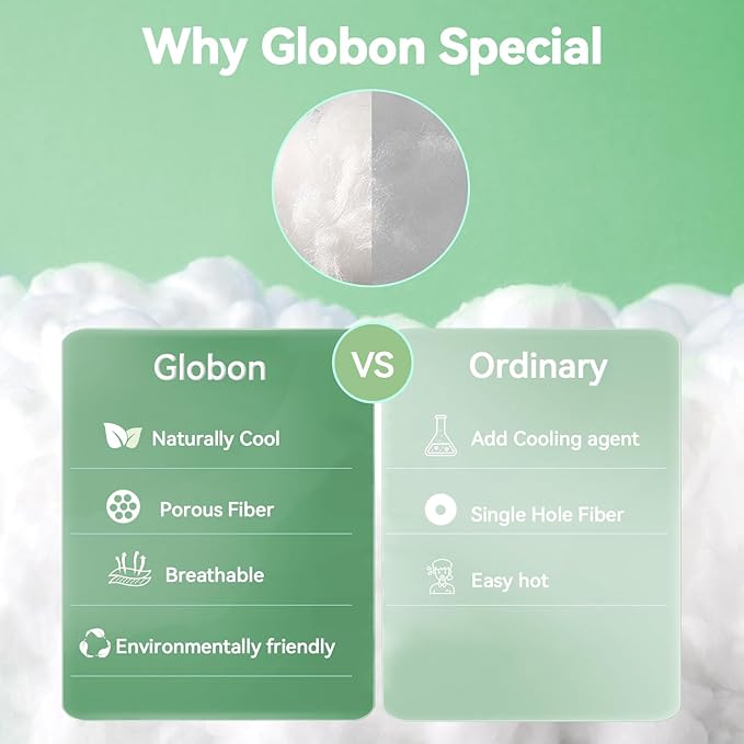 Globon Summer Comforter Queen Size,Luxurious Lightweight Blanket for Hot Sleepers,Natural Cooling Bamboo Viscose Shell,Organic Breathable Fill, Double Stitch,White
