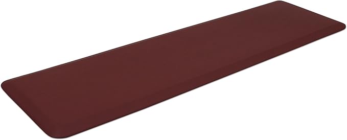 GelPro Designer Comfort Ergo-Foam Cushioned Anti-Fatigue Standing Kitchen Floor Mat, Padded Stain-Resistant, Waterproof, Non-Slip Comfort Padded Desk/Office Mat - 20" x 72", Grasscloth Crimson
