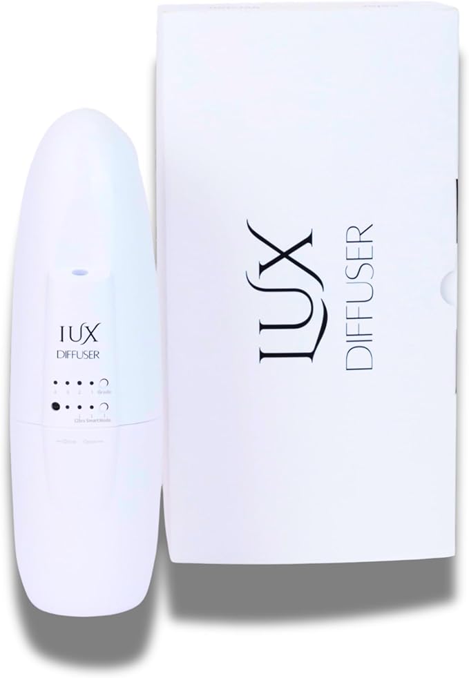 Lux Diffuser – Plug-in Waterless Essential Oil Diffuser, Nanotechnology, Silent Wall Scent Machine for Home & Office, Up to 500 Sq. Ft Coverage (Diffuser with Hotel Scent)