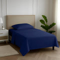 Carressa Linen 100% Egyptian Cotton Twin XL Sheets Set - 600 Thread Count Luxury Egyptian Cotton Sheets Twin XL Size (3 PC, Navy Blue), 16" Deep Pocket, Soft, Cooling, Sateen Weave Dorm Room Bedding