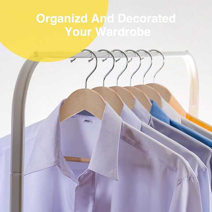 Wooden Hangers Clothes Hangers Slim Wood Hanger Coat Hanger for Closet,Hanger with Extra Smooth Finish,Hangers for Shirt Suit Dress 20 Pack Natural