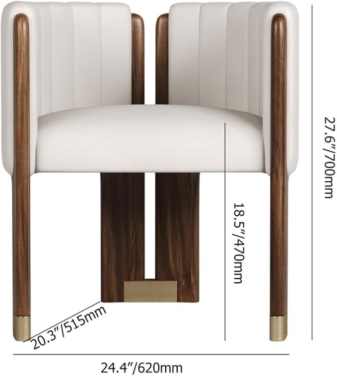 homary Velvet Fluted Accent Chair for Living Room with Wood Frame, High Resilience Foam, Elegant Modern Armchair (White)