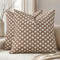 MIULEE Fall Floral Print Decorative Pillow Covers 20x20, Dark Brown by MIULEE