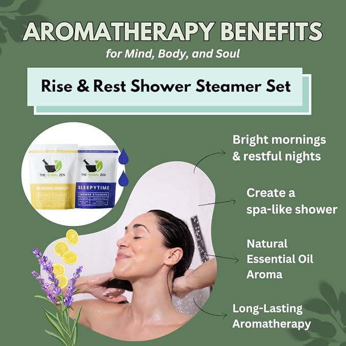 Aromatherapy Shower Steamer Gift Set - Christmas Gift - Adult Stocking Stuffer - USA Made - Shower Bomb Tablets Made with Soothing Natural Essential Oils - Relaxation Gift for Women and Men