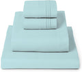 Mellanni Twin XL Sheet Set - 4-Piece Iconic Collection Bedding, (Including 2 Pillowcases), 16-Inch Deep Pocket, Easy Care, Extra Soft, Cooling Sheets, Brushed Microfiber - Aqua