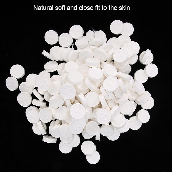 Dioche 500pcs Disposable Mask Paper Compressed Sheet DIY Hydrating Mask Cotton Skin Care Wrapped Masks for Home Travel, Dry Face Paper Sheet