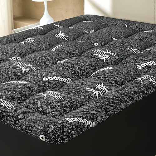 Full Size Mattress Topper Viscose Derived from Bamboo, Soft Thick Pillow Top by SurChic