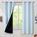 BGment Baby Blue 100% Blackout Curtains for Nursery Bedroom 63 Inch Length 2 Panels, Thermal Insulated Full Light Blocking Grommet Noise Cancelling Window Curtains for Kids Room, 38 Inch Wide Each