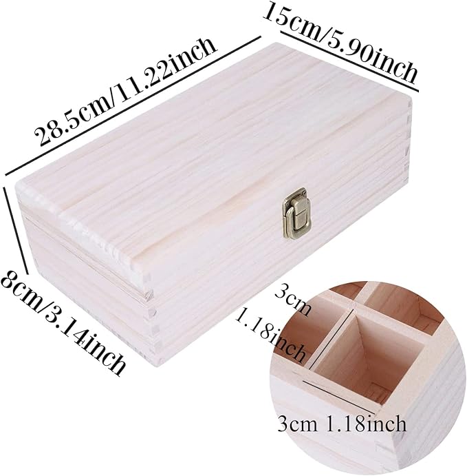 Essential Oil Storage Box Wooden Essential Oils Display Organizer 32 Slots Stand Holder for 5 to 15 ml Bottles Nail Polish Collectionl Bottles Nail Polish Collection.