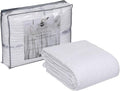 HILLFAIR 100% Combed Cotton Blanket–102x108 Inch California King Size Bed Blankets– Warm Soft All Season Breathable Blankets– Extra Large Oversized California King Blanket- White King Cotton Blankets
