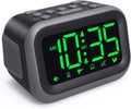 Super Loud Alarm Clock for Heavy Sleepers: 115dB Dual Alarms and 6 Alarm Sounds for Bedroom - Large Numbers 5 Dimmers for All Ages Green Digits