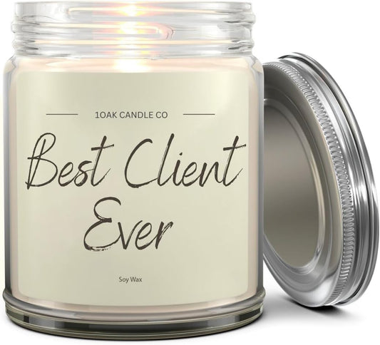 1OAK Vanilla Scented Candles - Appreciation Gifts for Clients - Client Candle - Thank You Client Gifts for Corporate Women, Men, Hairdresser, Lawyer, Realtor, Real Estate Agent, Paralegal, Attorneys