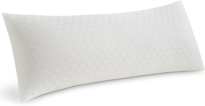 Leeden Full Body Pillow for Adults, Soft and Fluffy Long Pillow Insert, Breathable Pillow for Side Sleepers and Bed Support，20x54 Ivory White
