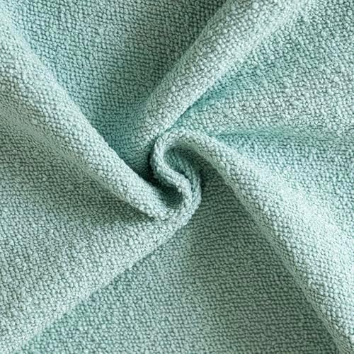 Foindtower Decorative Textured Boucle Throw Pillow Covers 24x24 Aqua Blue - Image 3