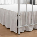 Bed Skirt Queen Size Ruffled Bed Skirt with Split Corners, 22 Inch Drop Dust Ruffle Bed Skirts with Platform, Ivory, Queen - 22" Drop
