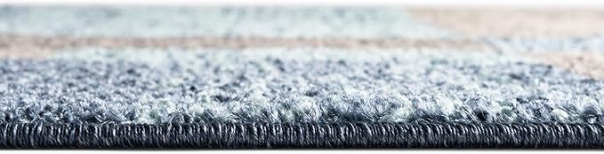 Unique Loom Autumn Collection Area Rug - Providence (7' 10" x 10' Rectangle, Blue Gray/ Light Brown)