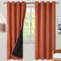 BGment Thermal Insulated 100% Blackout Curtains 72 Inch Length 2 Panels, Total Light Blocking Curtains for Bedroom, Grommet Window Drapes with Thick Black Liner, 52 Inch Wide Each Panel, Terracotta