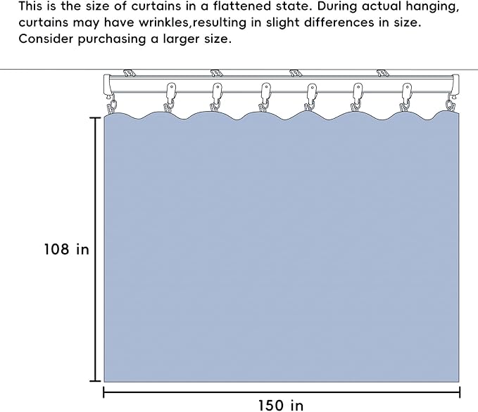 Room Divider Curtains Total Blackout Privacy Curtain Panel Room Thermal Insulated Noise Reduction Curtains for Bedroom Window Living Room Ceiling Track Curtain W 12.5 ft × H 9 ft Dark-Grey