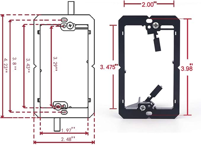 VCE 2-Port Ethernet Wall Plate (UL-Listed), CAT6 Wall Plate and Jack, RJ45 Keystone Wall Outlet with Single Gang Low Voltage Mounting Bracket, White 2-Pack