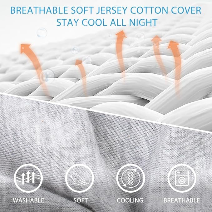 Chilling Home Pregnancy Pillow, 55in Pregnancy Pillows for Sleeping, U Shape Body Pillows for Adults, Maternity Pillow for Pregnant Women, with Grey Jersey Cotton Removable Cover