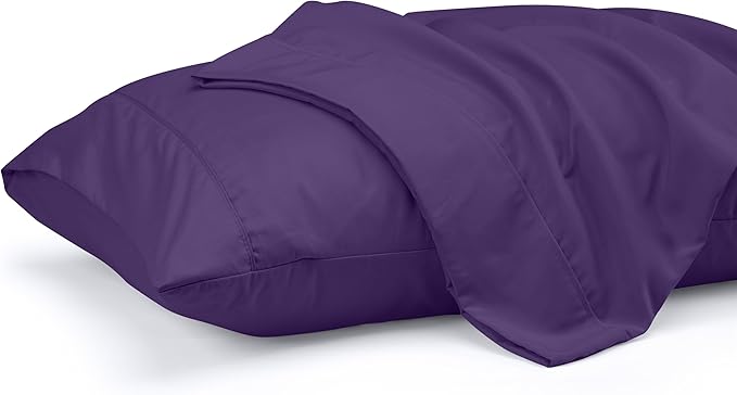Pillow Covers by Utopia Bedding - Queen Size 2-Pack – Soft Brushed Microfiber – Perfect for Hospitals, Hotels, Guest Rooms – Oeko-TEX Certified, 20x30 Inches (Egg Plant)