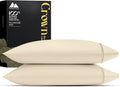 Mayfair Linen Standard Pillowcases Set of 2 - Luxury 2000 Series 100% Egyptian Cotton Standard/Queen Size Pillow Cases, Soft Cooling, Envelope Closure Hotel Quality Pillowcase (21 x 32, Ivory)