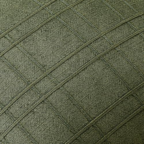 MIULEE Linen Plaid Pillow Covers Decorative 18x18 Dark Olive Green - Image 2