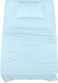 Utopia Bedding Twin Sheet Set – 3 Piece Bed Sheets for Twin Size Bed, Soft and Breathable Microfiber, Includes 1 Fitted Sheet, 1 Flat Sheet and 1 Pillowcase (Ice Blue)
