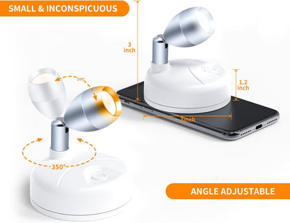 Battery Operated Spotlight Indoor with Remote Warm/Neutral/Cool White 3-Mode Mini Accent Display Light with Dimmer and Timer for Artwork, Picture, Action Figure