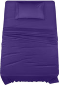 Utopia Bedding Twin Sheet Set – 3 Piece Bed Sheets for Twin Size Bed, Soft and Breathable Microfiber, Includes 1 Fitted Sheet, 1 Flat Sheet and 1 Pillowcase (Egg Plant)