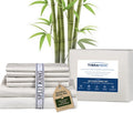 Therapedic 1000TC Split King 7-Piece Sheet Set - 100% Organic Rayon Derived from Bamboo Blend with Cooling Fiber, Ideal for Hot Sleepers - 16" Deep Pocket Fitted Sheet, Bonus Pillowcases - Ivory
