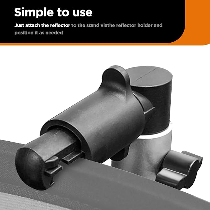 2 Pack Reflector Holder Clips,Backdrop Clamp,Photography Studio Reflector Disc Holder Clip Positioning Clamp Mount Adapter for Light Stand with 5/8" Stud