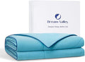 Dream Valley® Outlast® Deepsleep Cooling Comforter, Full/Queen Size, NASA-Grade Space Technology Cooling Blanket for Hot Sleepers Night Sweats, Q-Max > 0.45 Aerocool™ Breathable, Dream Blue, 90"x90"