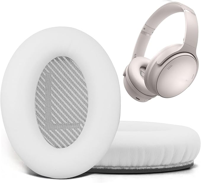 Replacement Ear Pads for Bose QuietComfort 35 35 II 15 25(qc 35 25 15/QC35 ii), Headphone Ear Covers, High Density Memory Cotton, Soft Leather, Adaptive Noise Isolation Headphones Pads Cushions
