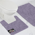 GORILLA GRIP Bathroom Rug Sets, Soft Chenille 2 Piece Area Rugs Set, Toilet Base Mat and 30x20 Carpet, Absorbent Microfiber Washable Mats Dry Quickly, Home Décor and Bath Room Accessories, Lt Purple